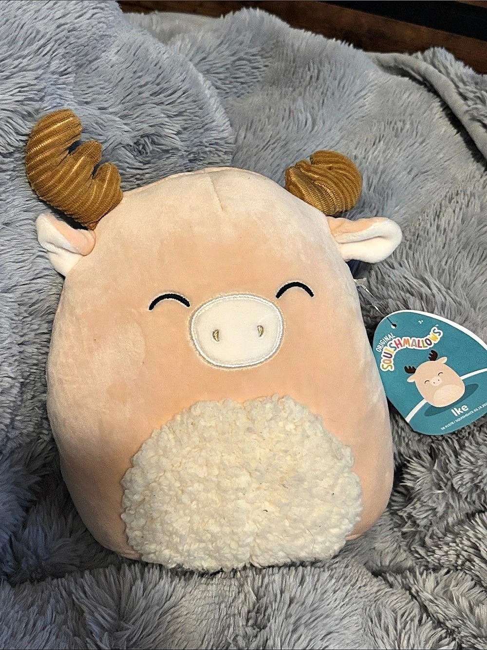 Squishmallows Ike the Moose Orange & White Plush